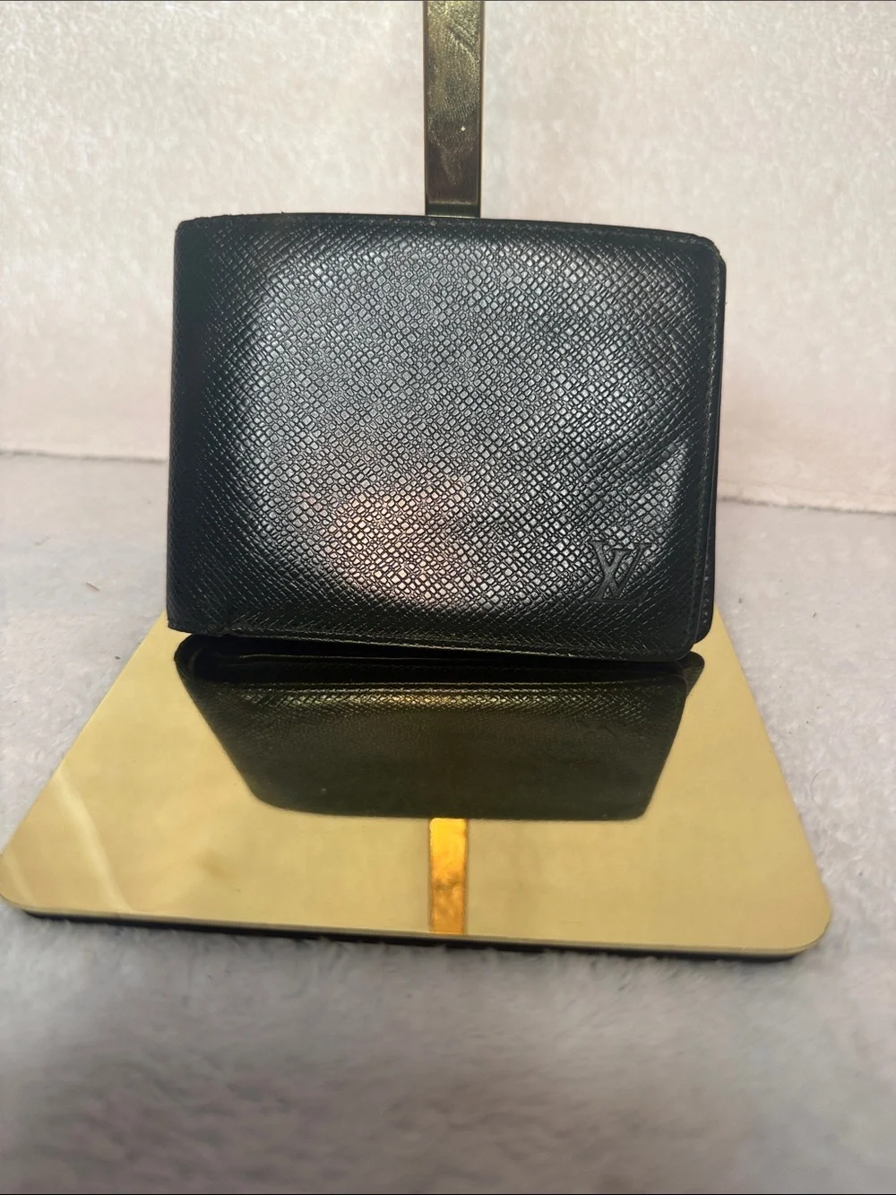 Louis Vuitton Compact Wallet Men’s Taiga Leather Bifold Dark Green Small France